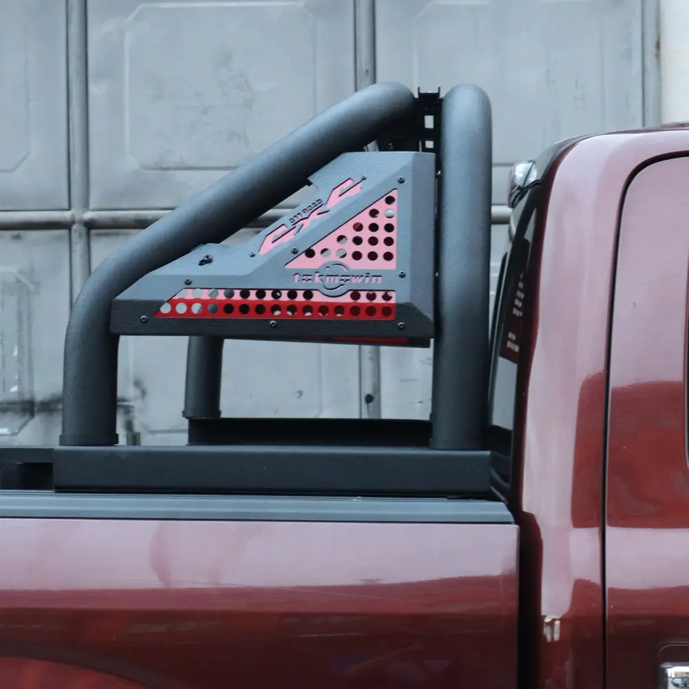Adjustable Extendable Truck Bed Roll Bar Rack, Universal Sport Chase Rack for Mid Size Pickup Trucks, Heavy Duty Bed Rack System Compatible with Toyota Tacoma, Ford Ranger, Chevy Colorado, GMC Canyon, Nissan Frontier, Pickup Truck Cargo Rack & Off Road Ac