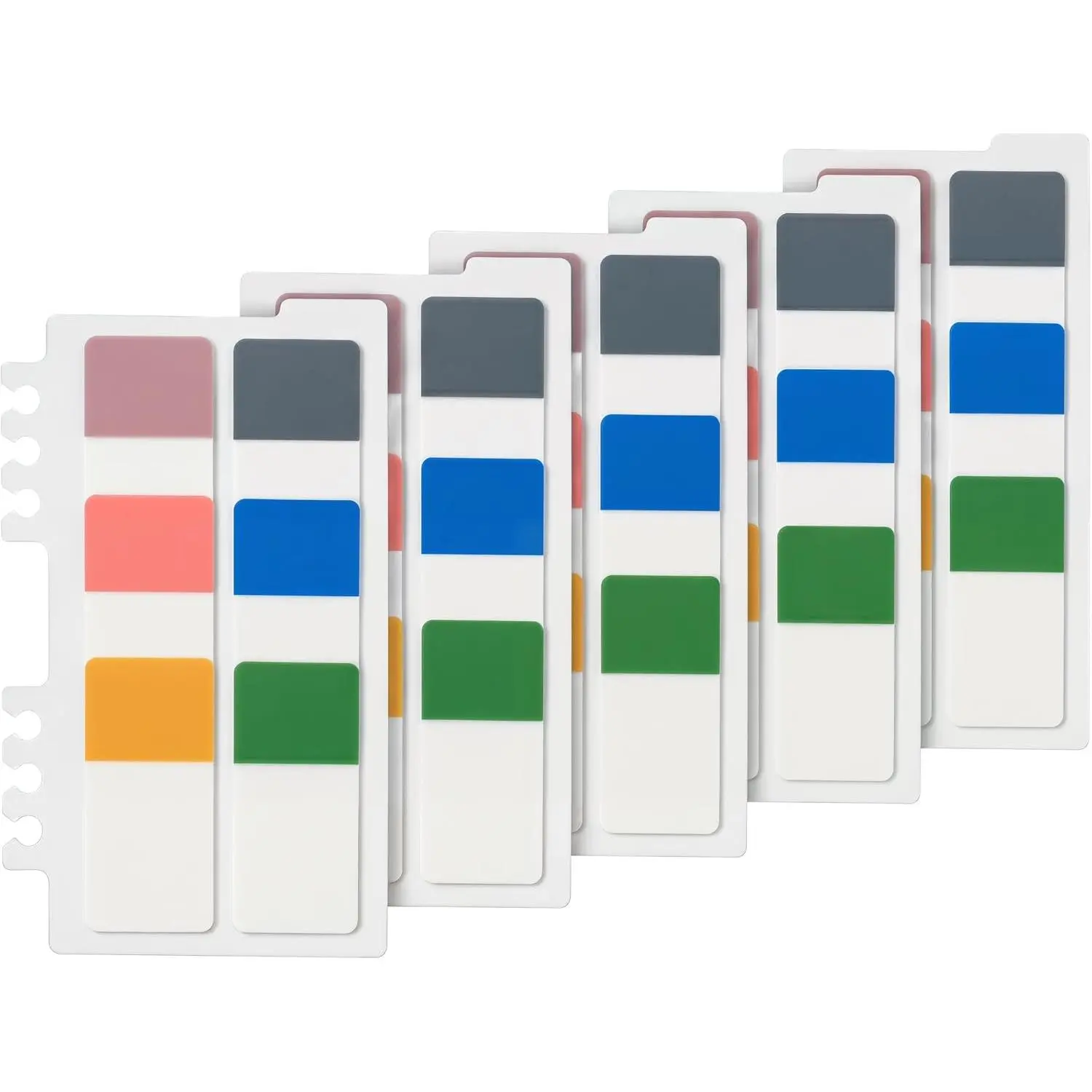 Pastel Sticky Index Tabs, 5 Packs, 600 Tabs, 6 Colors