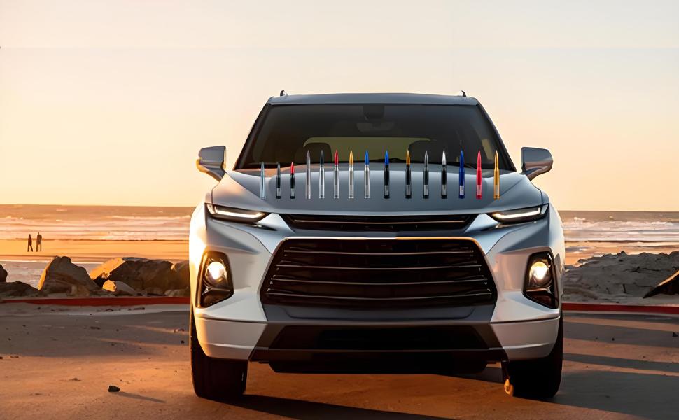 7.8inch Silver-Gold Bullet Antenna Replacement for Various car Models,Dodge, Chevrolet, Raptor Truck Antenna Accessories