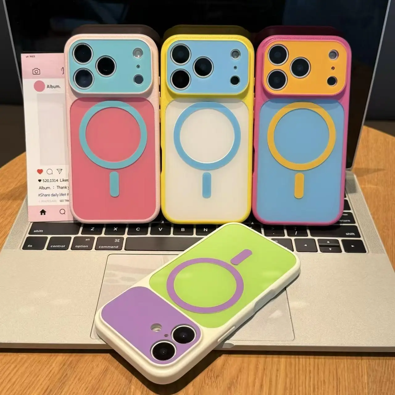 New Dopamine Candy Colored Magsafe  Phone Case For iPhone 17 Pro Max 17Air 16 15 14 13 Plus Case PC+TPU Back Cover Shell  Perfect For Holiday Gifts Birthdays for Your Girlfriend/Boyfriend/Friends