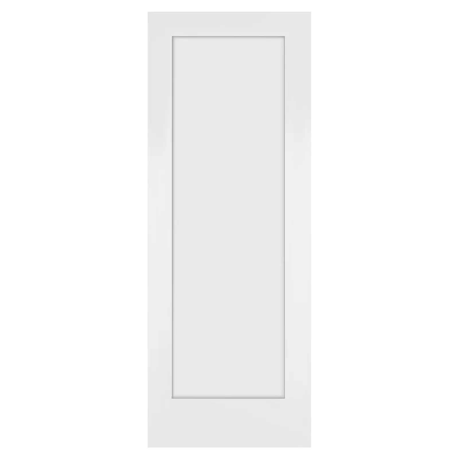 Nokaa 30x80in Shaker White Primed 1-Panel Wooden Interior Slab Door for Bedroom, Modern American Design Single Door Panel, Easy to Paint, 1-3/8in Thickness, 44.64lb, Perfect for Home Renovation and Room Dividers, White Color Options