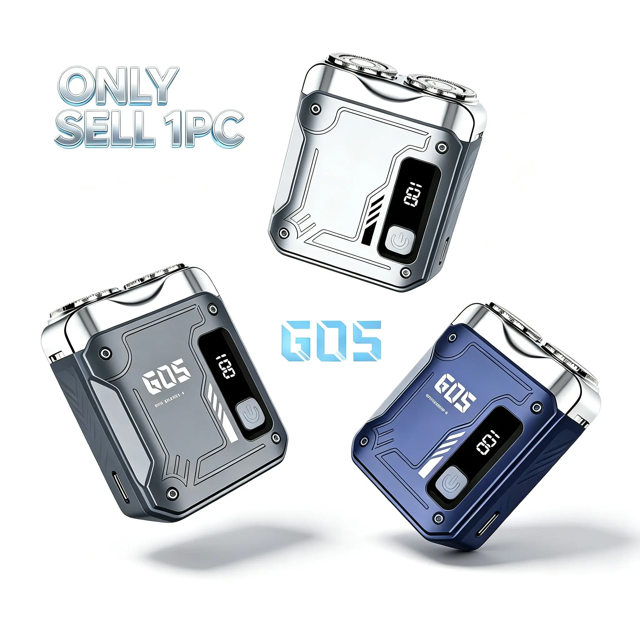 Cyberpunk Gd5 Mini Rechargeable Electric Shaver for Men, Palm-Sized Portable Dual Head Travel Razor, Washable Blades, Grooming Gift
