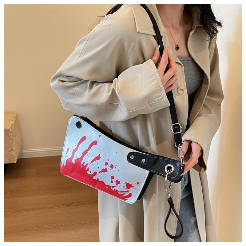 Women's High-end, Creative And Personalized Bags, Halloween Kitchen Knife Clutch, Hand-carrying Cross-body Bag