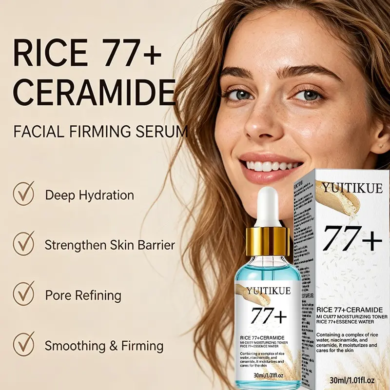 Yuitikue Rice 77+ Ceramide Brightening Essence Water, Improves Dry Tight Skin, Refreshing Toner 30ML, Skincare Essential