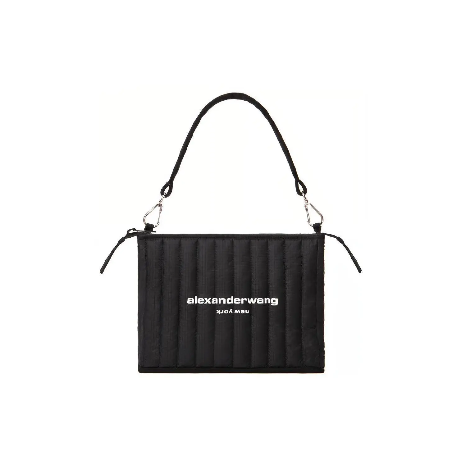 Alexander Wang Elite Quilted Checkered Nylon Crossbody Bag for Women, Black
