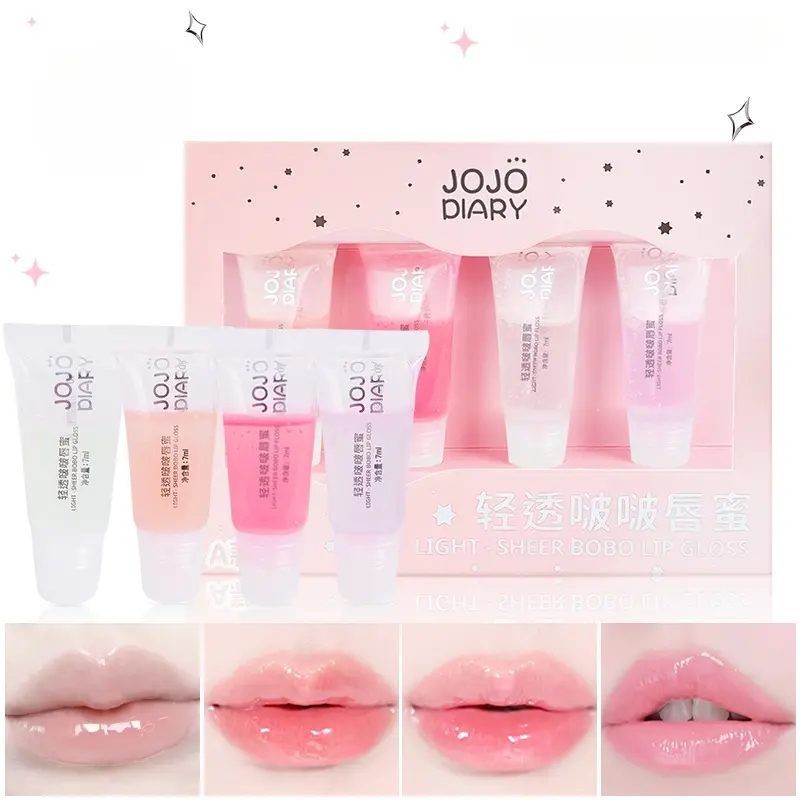 Clear Squeeze Tube Lip Plumper Juicy Gloss | Watery Moisturizing Hydrating Long Lasting Lip Makeup