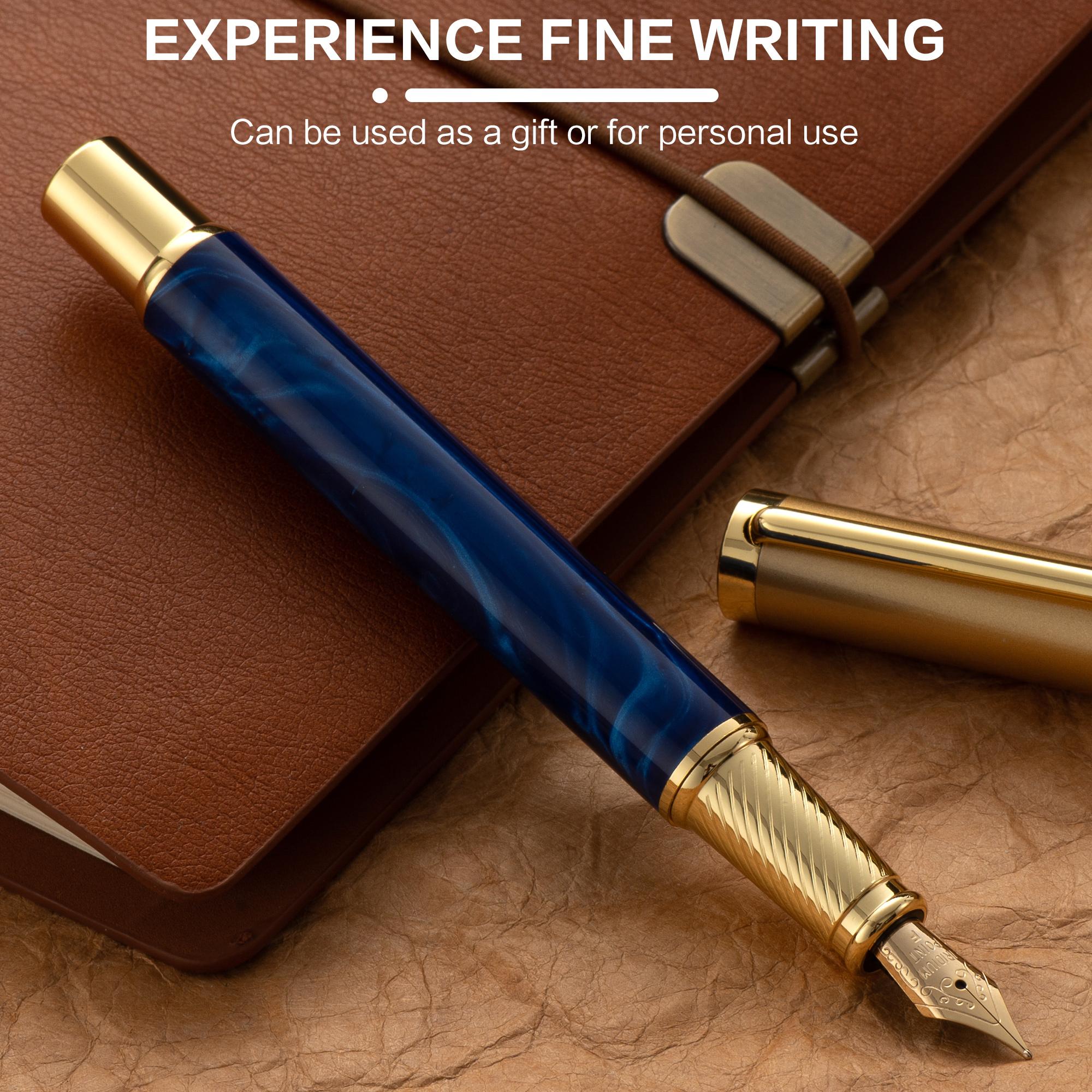 Metal Fountain Pen Set, 1 Count Fountain Pen with Ink & Gift Box, Smooth Writing Pen Set, Gift for Men & Women, Office Fountain Pen, Specialty Pen