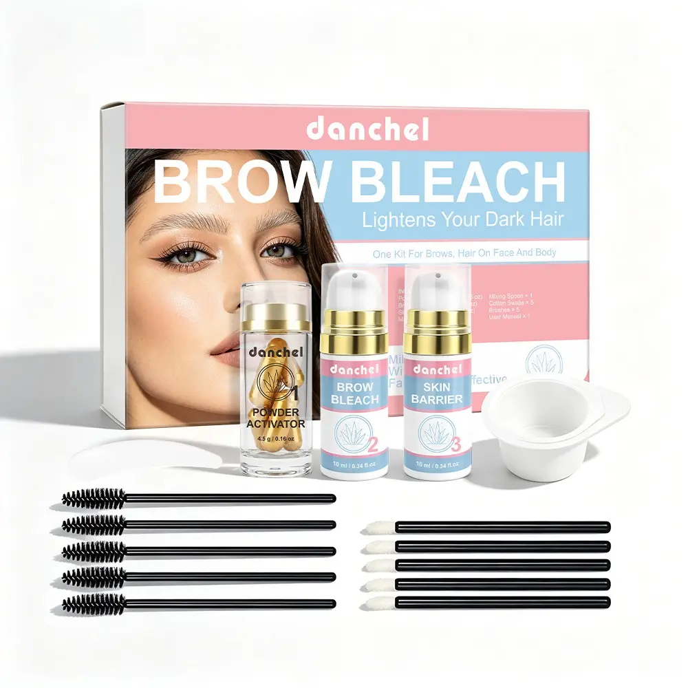 Eyebrow Bleaching Kit, Full Body Applicable, Long-Lasting, Gentle and Safe Formula, Efficient and Time-Saving, Easy to Use, Body Hair Care, Suitable for Daily Makeup, Dates and After Hair Dyeing