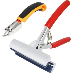 Heavy Duty Canvas Pliers and Staple Remover Set, Stainless Steel Anti-Corrosion Canvas Stretching Pliers with Spring Return Handle 4-3/4" Wide Grip for Oil Painting Canvas Stretching Bars