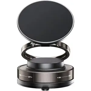 Vacuum Magnetic Suction Phone Holder,Doubled Sided Universal Cellphone Holder Stand for Car/Home/Smooth Surface/Mirror/Glass Foldable and Retractable Vacuum Magnetic Suction Phone Mount Bracket(B)