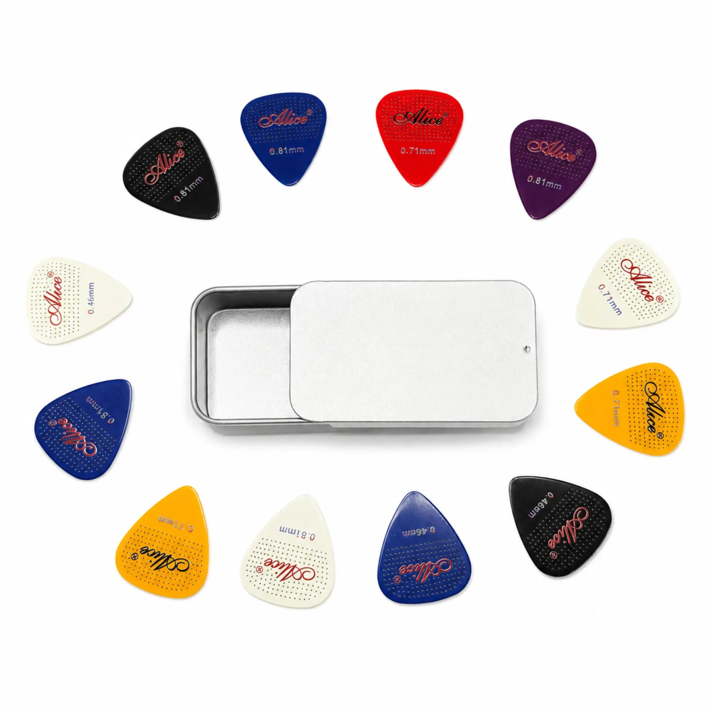 12PCS Guitar Picks Set, Professional Celluloid Guitar Picks, Comfortable Grip for Acoustic & Electric Guitar, Practice, Performance & Recording