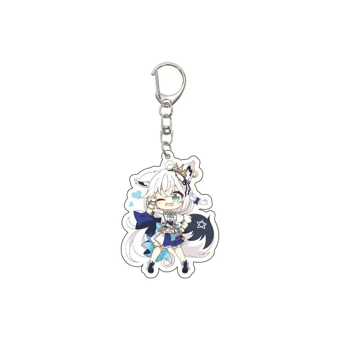 55MM Anime Hololive Keychain Sakura Miko Shirakami Fubuki Inugami Korone Yukihana Lamy Acrylic Keychain Christmas Gifts