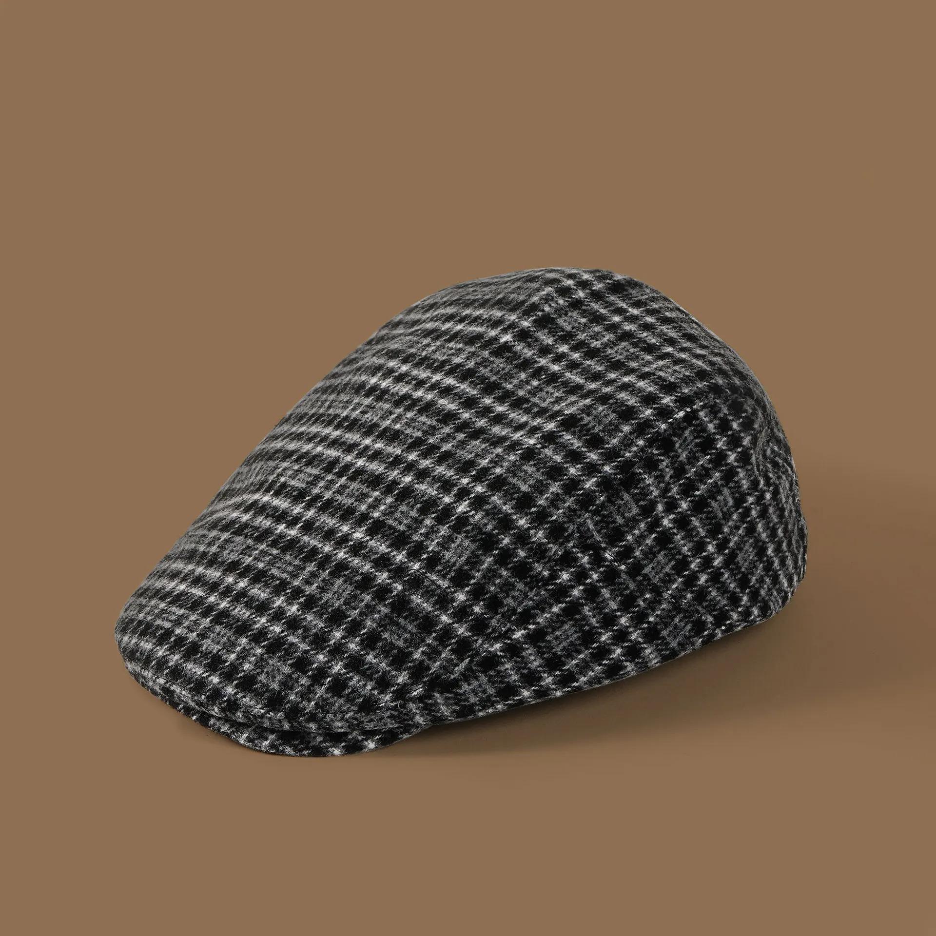 Autumn Winter Plaid Hats Women Berets Spring Newsboy Cap Women Vintage Flat Ivy Hats Golf Driving Cap Casquette