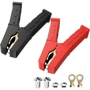 Heavy Duty Crocodile Clamps Pure Copper 500A Battery Charger-2PCS Power Replacement Battery Alligator Clips Jumper Cable Clamps Welder Clips For Car,Automotive Vehicle,Boat