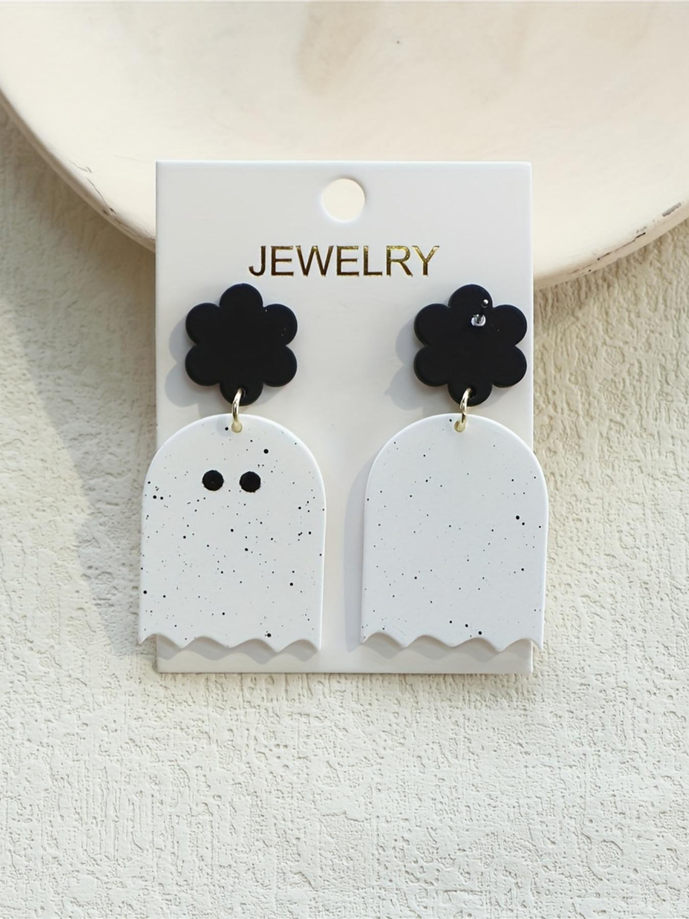 Whimsical Ghost Dangle Earrings - Lightweight, Comfortable, Perfect for Halloween Party, Gifts, and All Season Wear with a Touch of Spooky Charm