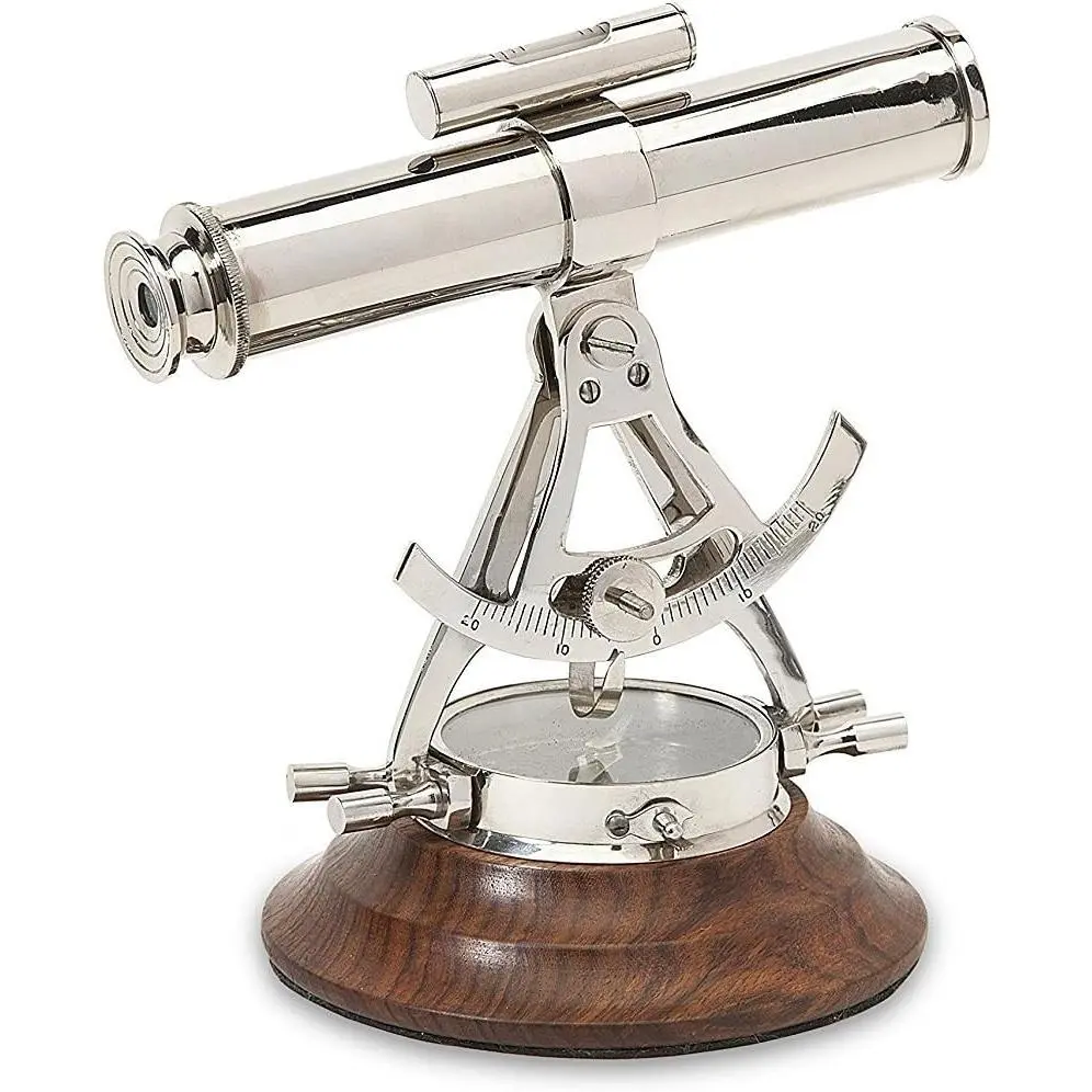 6" Alidade Telescope Compass, Rustic Vintage Home Decor Ideal Gift for Home Decoration