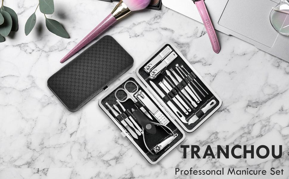 Manicure Set - 19 in 1 Professional Nail Clippers Pedicure Kit, Manicure Tool Kit, Stainless Steel Facial Grooming Set Kit, Gift Idea for Women, Men, Girls, Teens, Black springtok Manicure Set - 19 in 1 Professional Nail Clippers Pedicure Kit, Manicure Tool Kit, Stainless Steel Facial Grooming Set Kit, Gift Idea for Women, Men, Girls, Teens, Black springtok