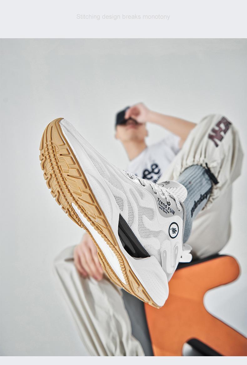 Men's Summer Fashion Trendy Lace-Up Running Shoes, Mesh Men's Shoes, Thick-Soled Comfortable Low-Top Sneakers