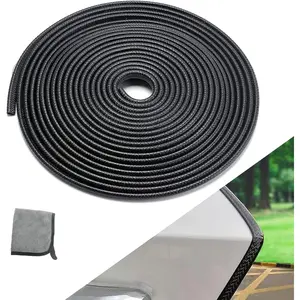 16.4ft (5m)  Door  Guards Black – Rubber, No Glue, U-Shaped, -in Metal Clips, Fits  , Fade-Resistant, Scratch- and Chip-Resistant – Reduces Dings in Parking Lots