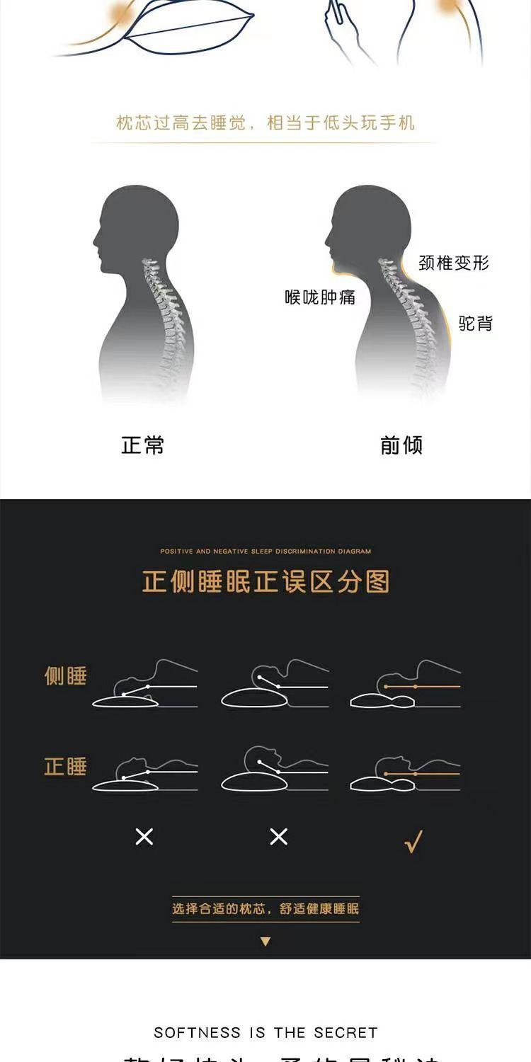 Massage Pillow Core Neck Support Knitted Washable Non-Deforming Adult Dormitory Student Home Use Pillow Core One Piece