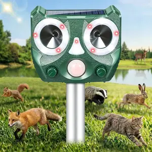 Solar Powered Outdoor Animal Repeller, LED Alarm Bird Cat Repeller, Infrared Ultrasonic Mouse Repeller, Sjz-119 Model, Mouse Repellent