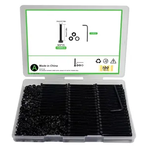 100 count M3 x 35mm Socket  Screws, Grade 12.9 Alloy Steel Fully Threaded Machine Screws, Metric   Kit for Furniture Assembly