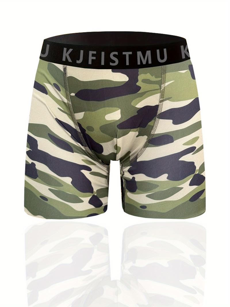 KJFISTMU 12pcs Fashion Pattern Men'S Long Boxers, Graffiti Style High Stretch Long Boxers, Athletic Shorts, Novelty Print Men'S Briefs, Cycling Shorts Menswear Socks Mixed Color