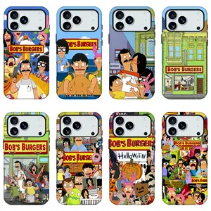 Bob's Burgers Cartoon Graffiti Phone Case,TV Fan Merch Phone Shell,Belcher Family Classic Cartoon Aesthetic Print Shockproof Protective Cover For iPhone11 12 13 14 15 16 17 pro max and Samsung S24-S26 series,Perfect gift