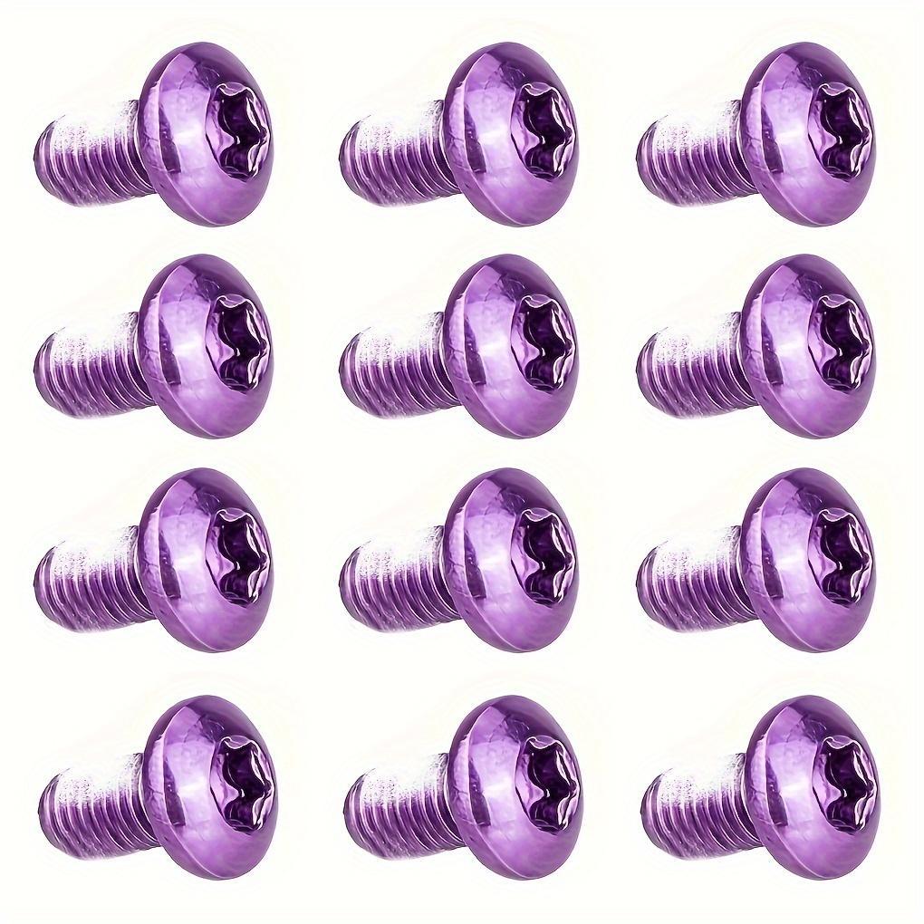 12counts Stainless Steel Bicycle Disc Brake Rotor Bolt, T25 Torx M5*10 Fixing Screw for MTB Cycling, Durable and Reliable Accessory