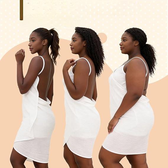 Sexy Backless Towel Dress, 100% Cotton Towel Material, Wearable Bath Towel for Women