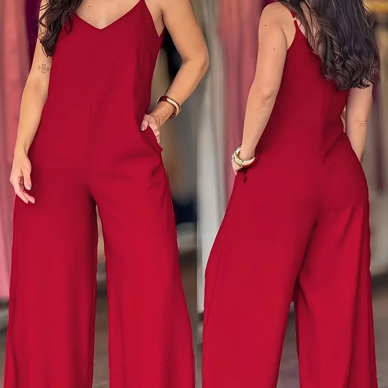 Women's Casual One-Piece Dress Pantsuit, Elegant Long Sleeve Lapel Neckline, Comfortable Fit for Daily Wear & Office Use, Everyday