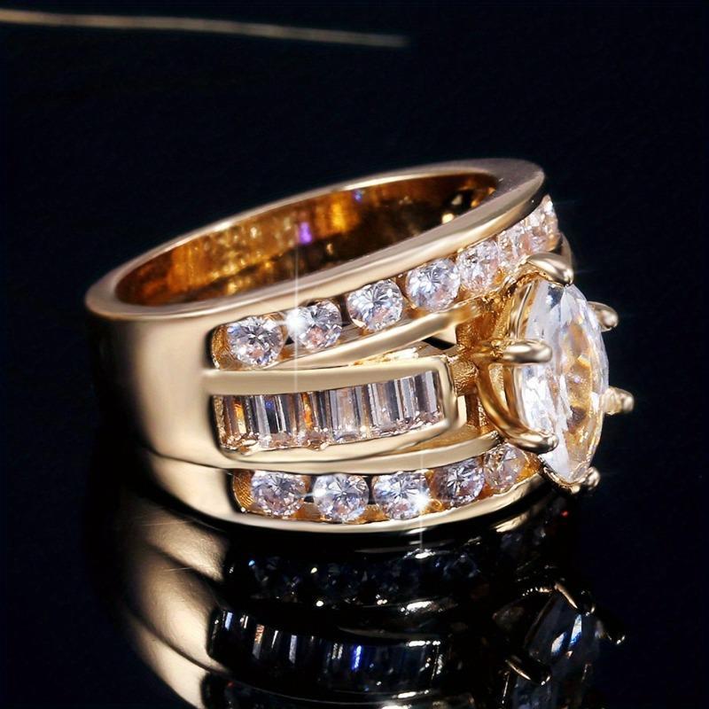 Elegant Shining Cubic Zirconia Ring – Perfect for Weddings Engagements Promises and Bridal Eternity Moments Ideal Gift for Anniversaries Valentine’s Day and Christmas