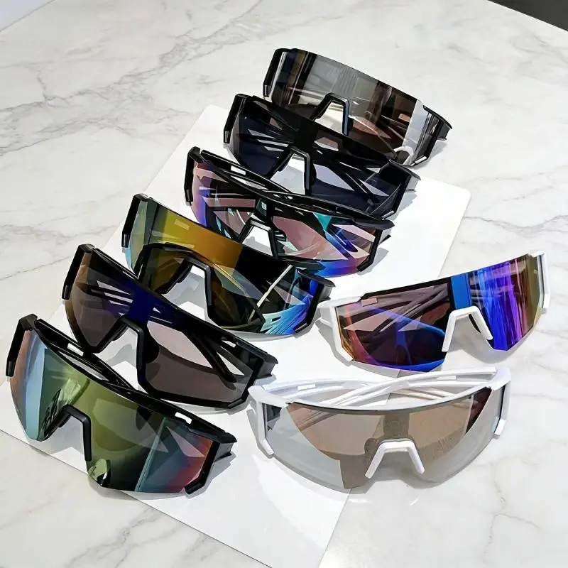 8-Pack Lightweight Sports Sunglasses for Men Women, Oversized Wide-Frame UV400 Eyewear with Impact-Resistant PC Lenses, Perfect Bulk Set for Summer Cycling, Running & Outdoor Adventures