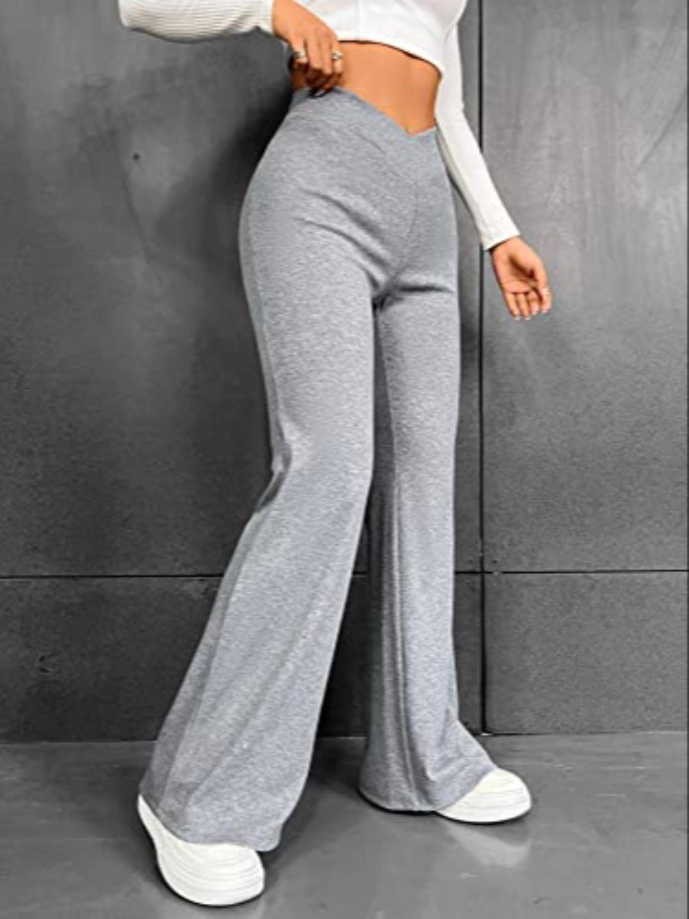 Plus Size Women's Solid Color Casual Skinny Pants, High Waist Stretchy Leggings for Daily Wear & Comfortable Fit