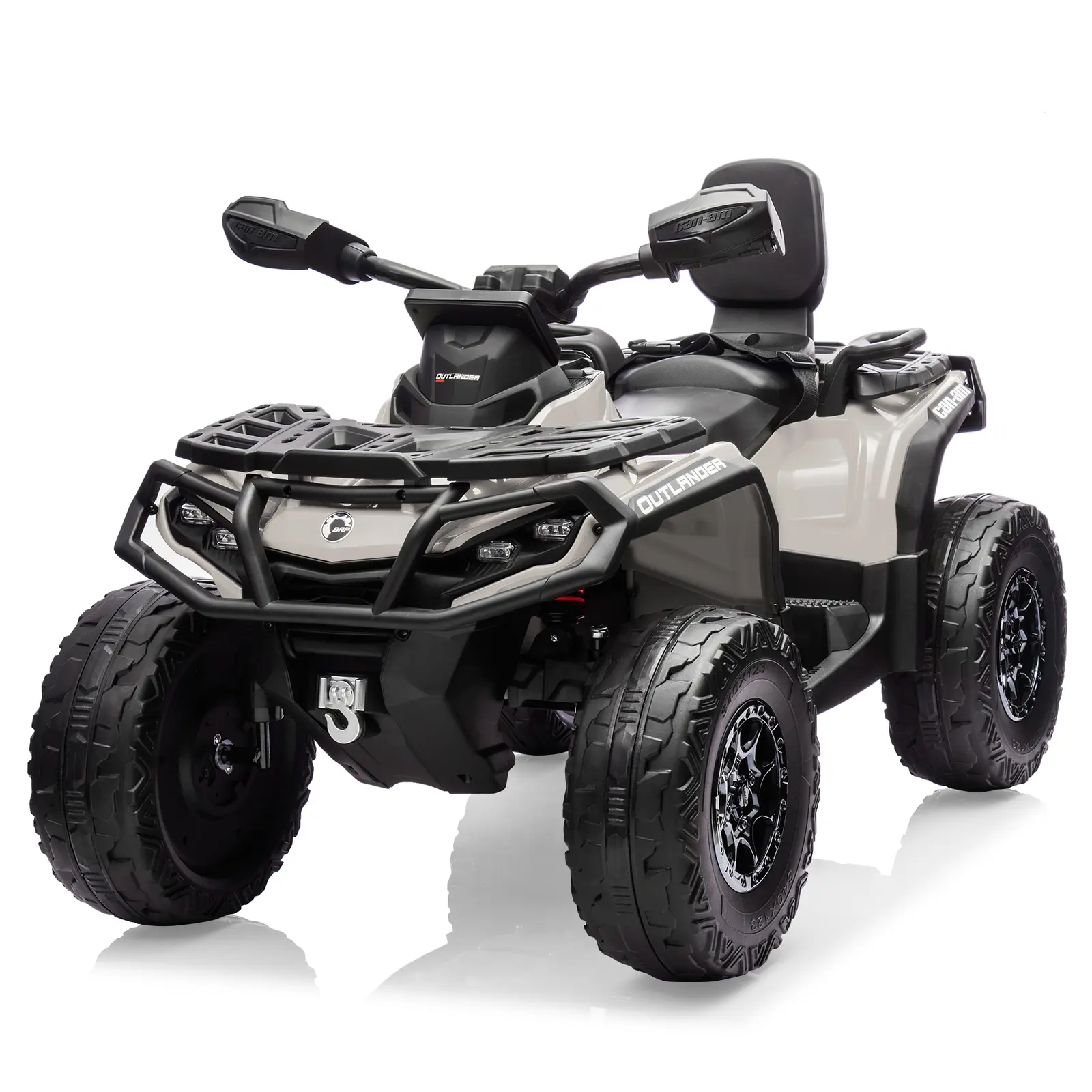 Gaomon Rechargeable 24V 2-Seater Kids Off-Road Ride-On ATV Ride On Machine - 4WD/2WD, PP/Metal Electric 4-Wheeler, Parent Remote, Leather Seats, Safety Belts, Wireless Connection, LED Lights, 3 Speeds