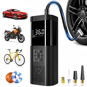 Portable Digital Car Tire Inflator Pump 150PSI Wireless Air Compressor with Digital Pressure Gauge, LED Light, Auto Shut-Off Function, Large Capacity Battery for Cars, Motorcycles, Bicycles, and Inflatables