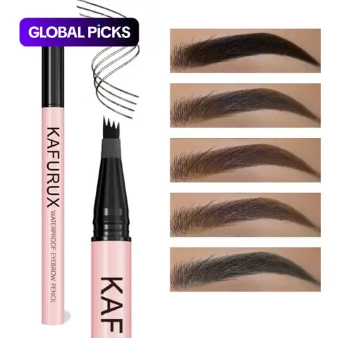 Waterproof Liquid Eyebrow Pen, Eyebrow Pencil, 1 Count Long-Lasting 4-Tip Precise Brow Enhancer for Precise, Natural-Looking Brows, Makeup, Cosmetic, Eyebrow Products