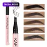Waterproof Liquid Eyebrow Pen, Eyebrow Pencil, 1 Count Long-Lasting 4-Tip Precise Brow Enhancer for Precise, Natural-Looking Brows, Makeup, Cosmetic, Eyebrow Products