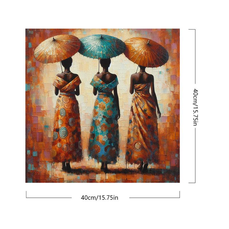 Paint By Numbers Kit On Canvas DIY Oil Art African Woman Home Wall Decor 40x40cm
