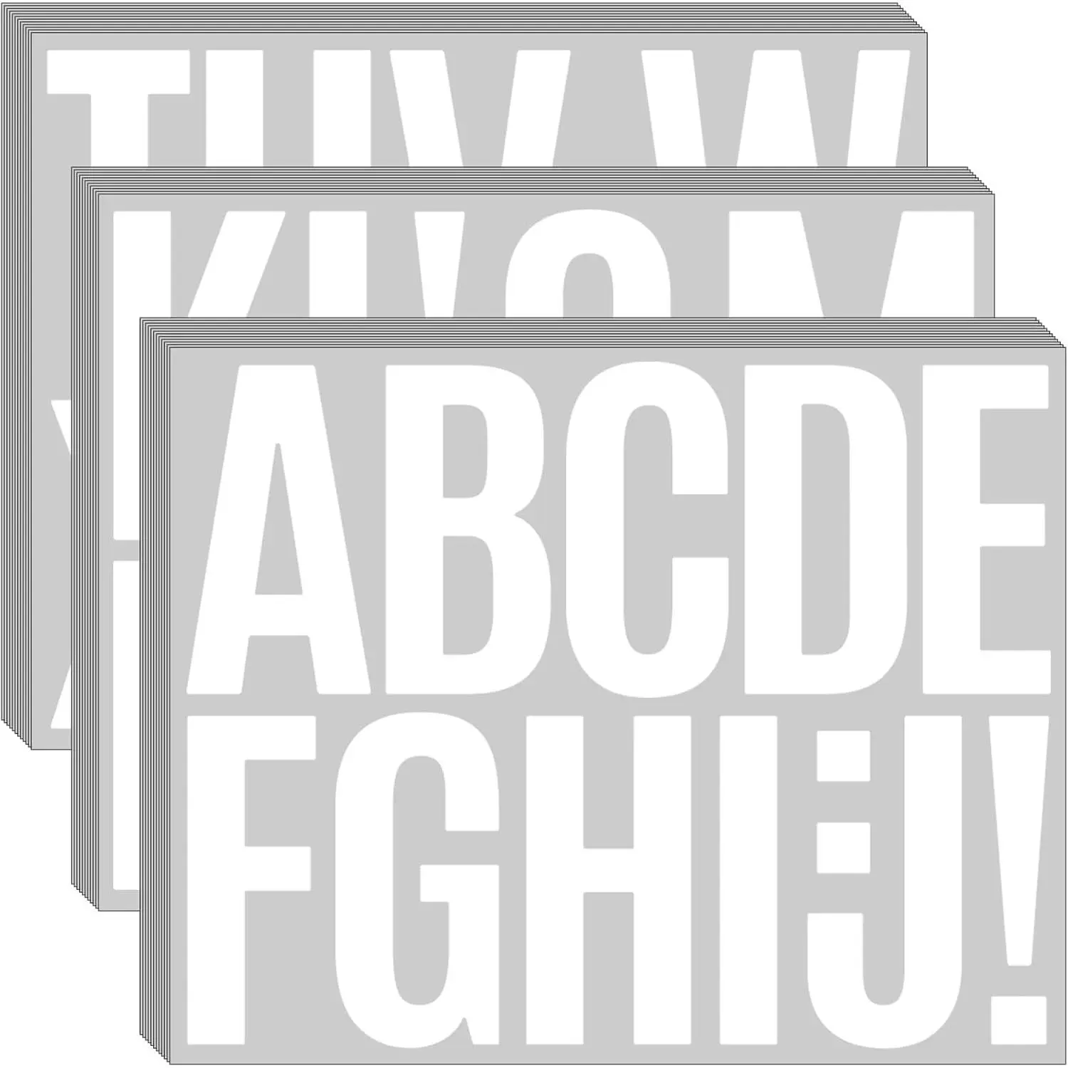 36 Sheets Letter Stickers 3 Inch Vinyl Letters Alphabet Stickers Self Adhesive Stick  Letters for School Office  Bulletin Boards Mailbox Decor(White,3Inch)