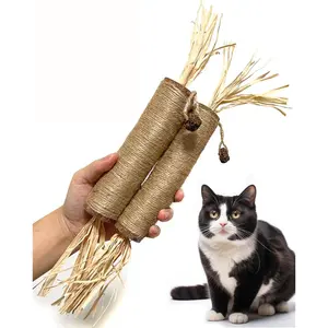 2 Pack Large Silvervine Sticks for Cats, Natural Matatabi Catnip Chew Toys, Interactive Cat Chew Sticks for Indoor Cats and Kittens, Cat Dental Toys for Aggressive Chewers