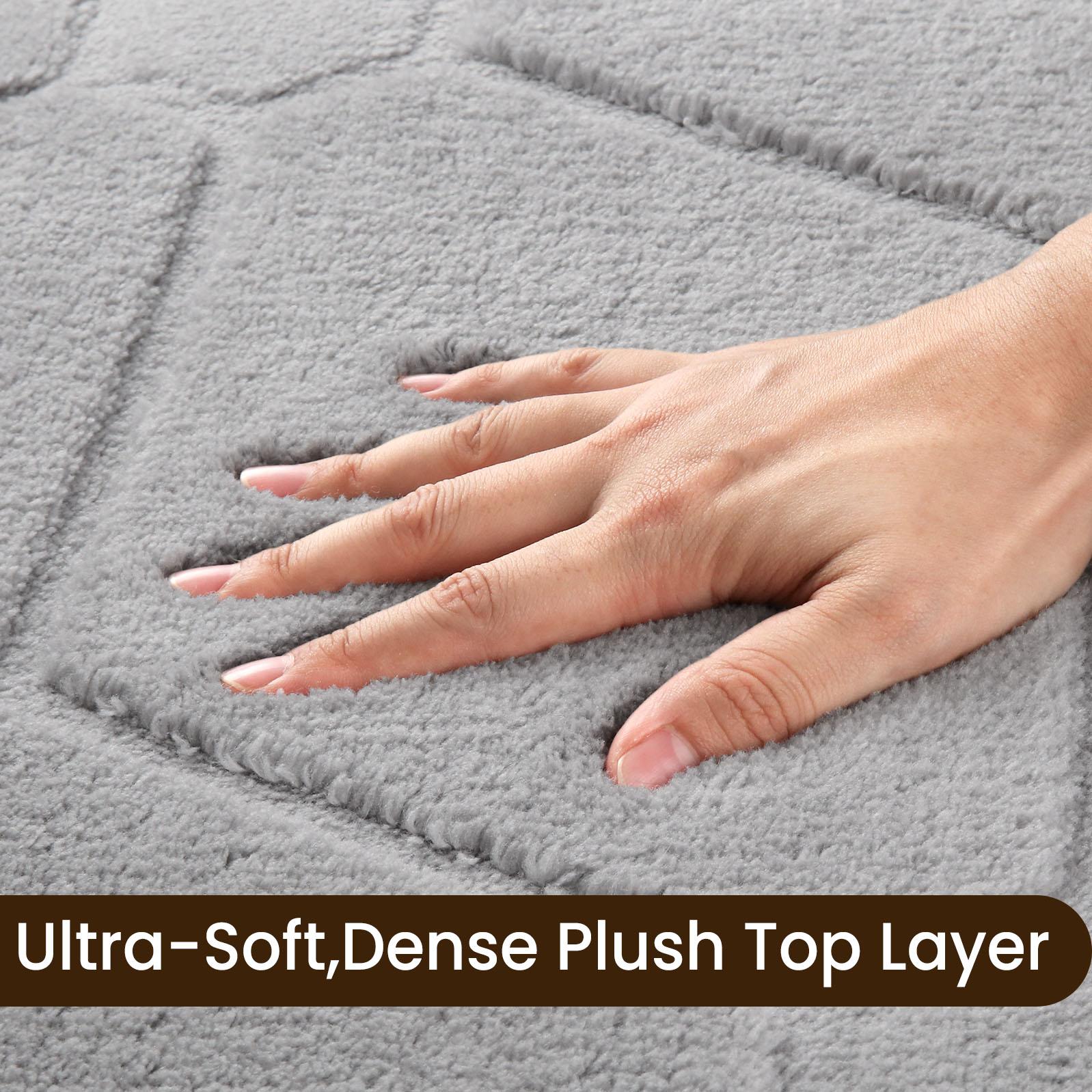 Large Size Jacquard Plush Rug, Big Fluffy 3D patterned Area Rug, Non-slip Soft Shaggy Carpet Mats for Livingroom Bedroom Nursery Home Decor Light Gray