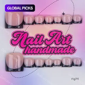 Delicatething Y2K Handmade Press-On Toenails, 4 Sizes (XS/S/M/L), Cute Toe Nail Set for Beach Vacations #GLOBAL PICKS