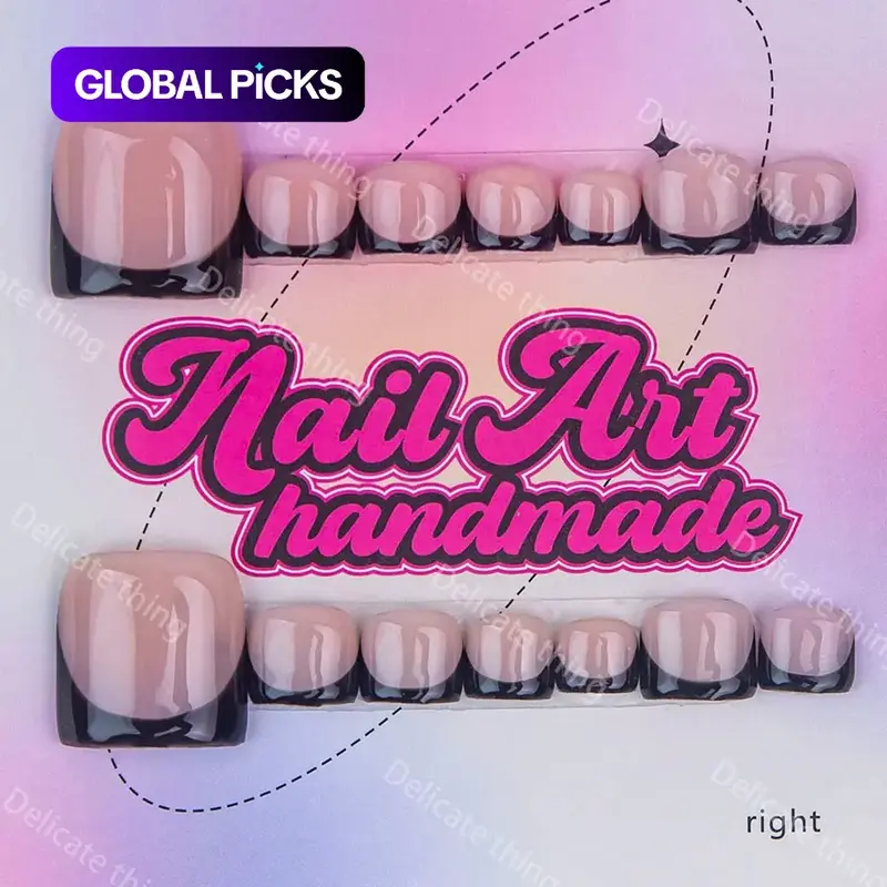 【Black Friday】Delicatething Y2K Handmade Press-On Toenails, DIY False Toenails in 4 Sizes (XS/S/M/L), Cute Toenail Set for Beach Vacations #GLOBAL PICKS