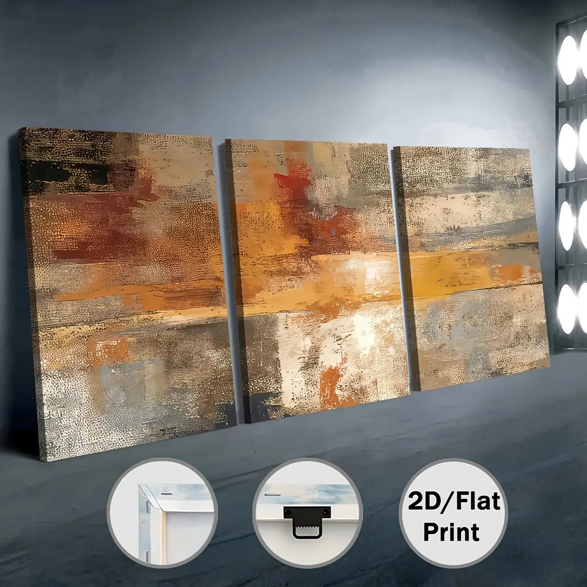 3-Piece Vintage Abstract Light Luxury Geometric Wall Art Prints (08*12in), High-Def Ready-to-Hang Picture Frames, Home Decor for Living Room, Kid Room, Thanksgiving & Independence Day Gift Idea, 08*12In*3Pcs