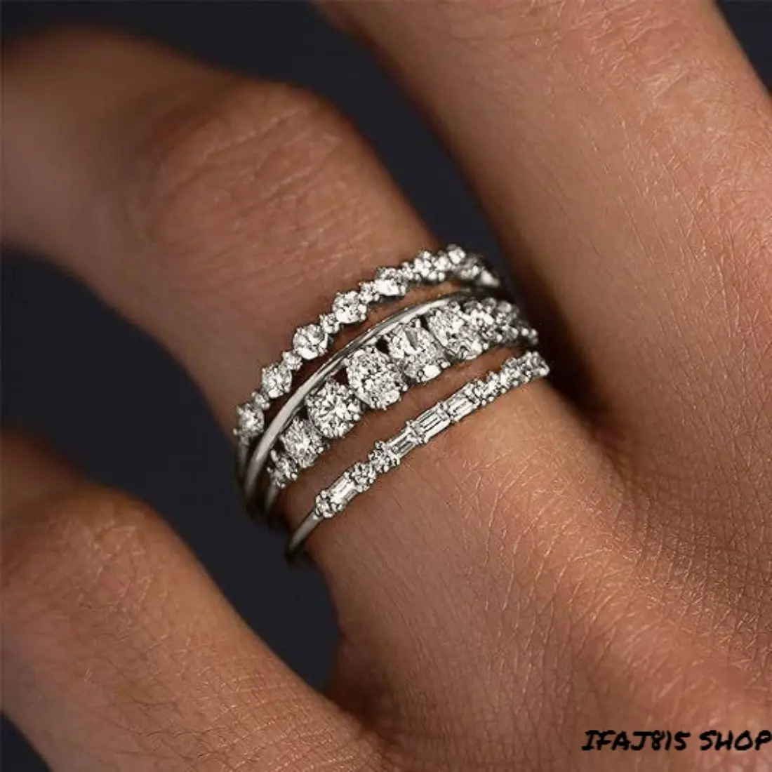 4PCS Stackable Rings Set, Minimalist Layered Fashion Rings with Chic Statement Design, Adjustable Thumb Rings and Simple Band Jewelry, Trendy Everyday Accessories for Girls, Perfect Wedding, Engagement, Party and Gift Choice