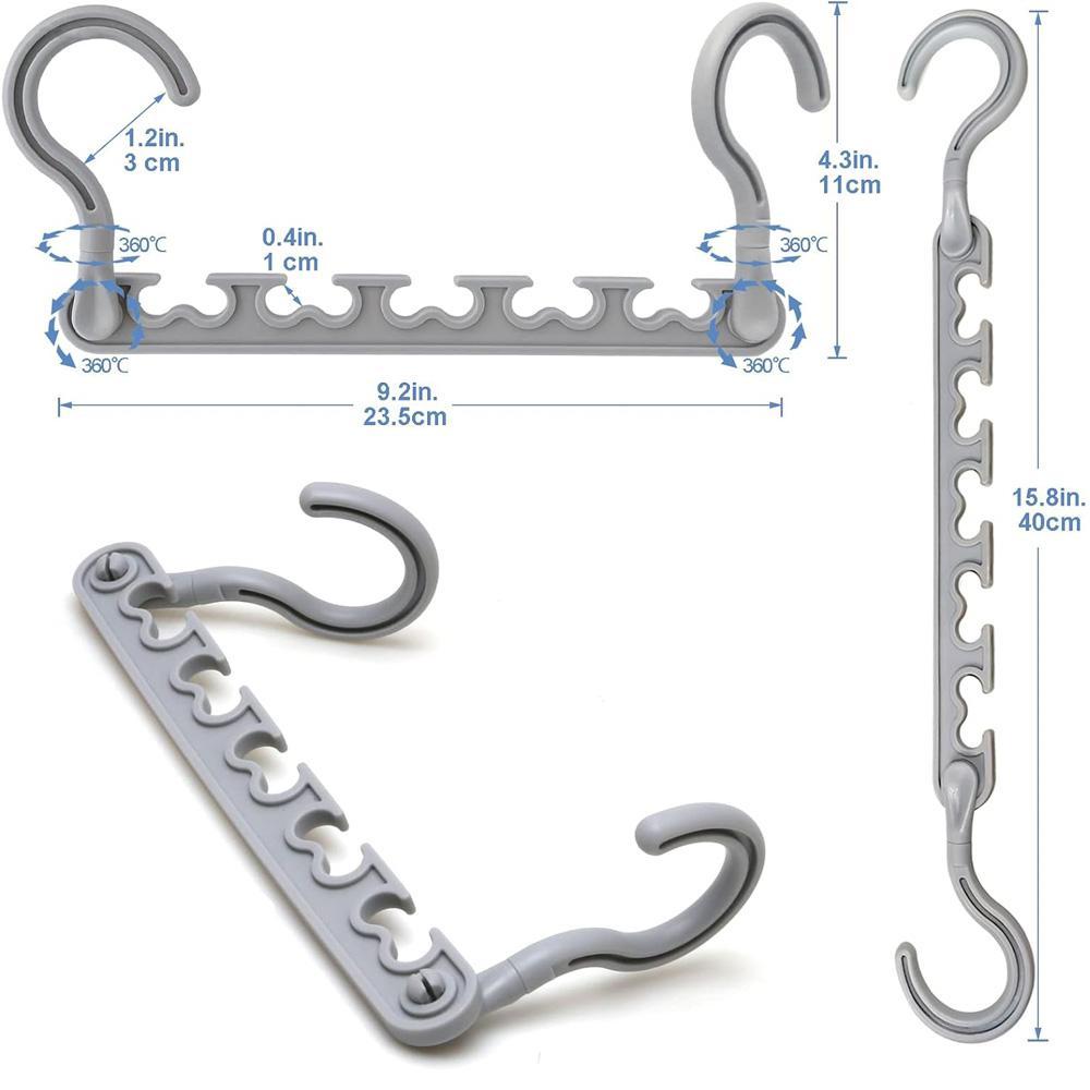5/10/20Pcs Rotatable Clothes Hanger, Foldable Clothes Hanger With Hook, Space Saving Hanging Clothes Hanger For Dormitory, Home Organizer, Summer for Gift 5/10/20Pcs Rotatable Clothes Hanger, Foldable Clothes Hanger With Hook, Space Saving Hanging Clothes Hanger For Dormitory, Home Organizer, Summer for Gift