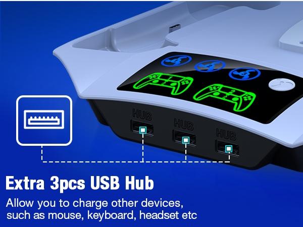 PS5 Silm Stand,Beboncool PS5 Cooling Fan Stand and Dual Controller Charger Station Compatible with PS5 optical drive version/digital version and PS5 Slim new console cooling, and can charge 2 PS5 controllers at the same time