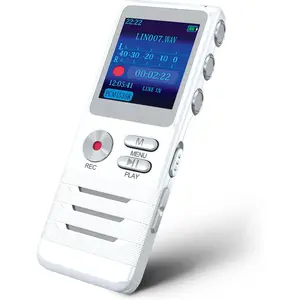 Voice Activated Digital Recorder - Ultra   Mics, 8GB, 700H Storage, Noise Reduction Dictophone, Portable Audio Recording for Lectures, Meetings, Interviews, Work, Doctors -  X100