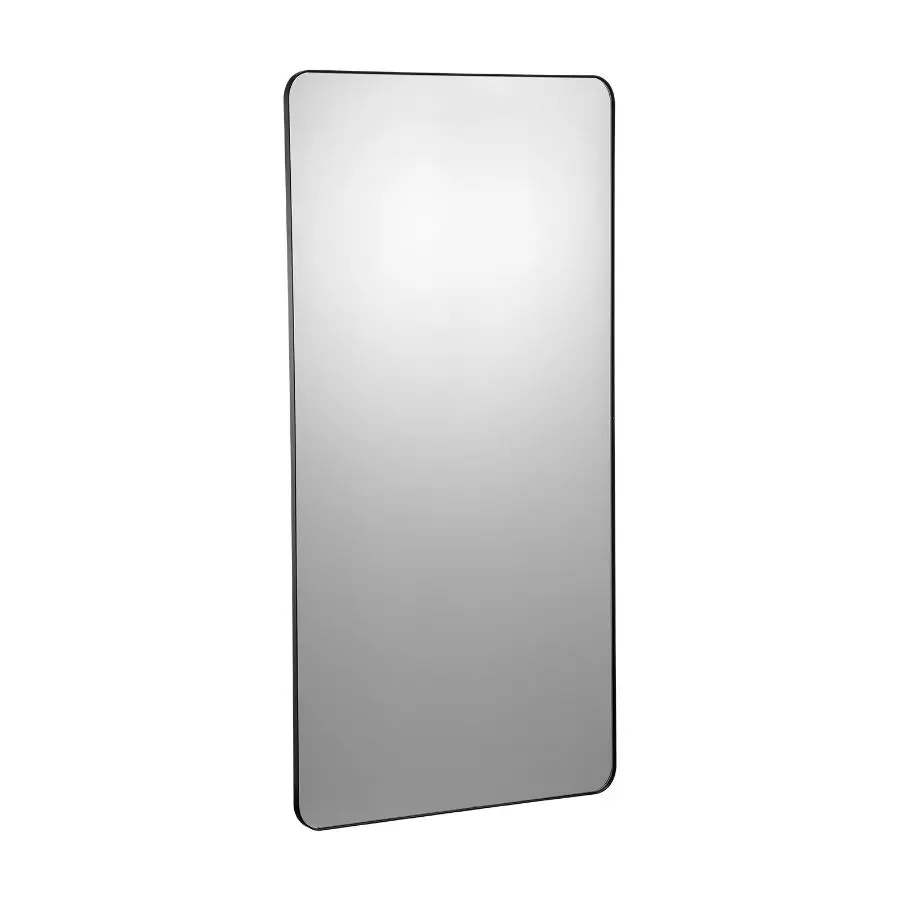 VEVOR Wall Mounted Makeup Mirror, 0.15" Thick, 28" x 60" Mirror with Aluminium Alloy Frame Explosion-Proof Film, Scratch-Resistant Mirror with Z-Shaped Bracket, Fit for Bathroom/Bedroom/Living Room